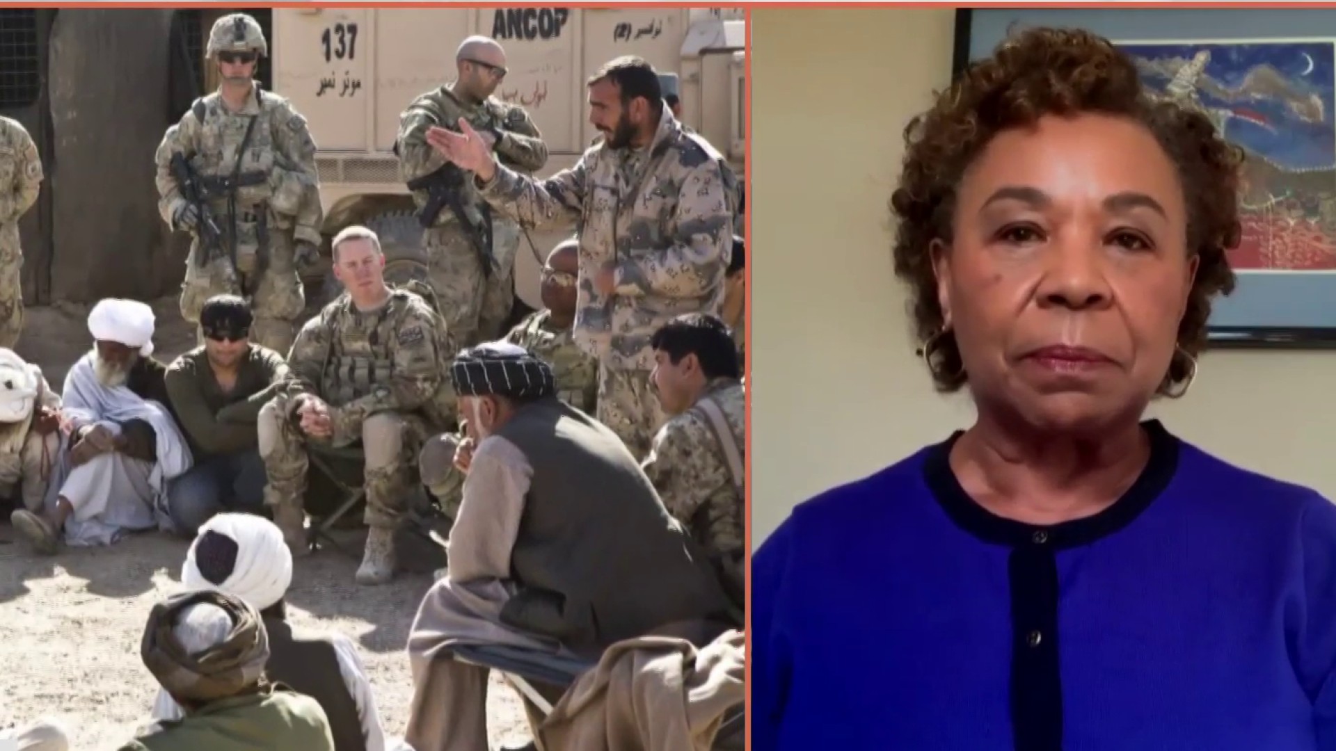 Rep. Barbara Lee. Taliban takeover show ’there is no military solution’ in Afghanistan.